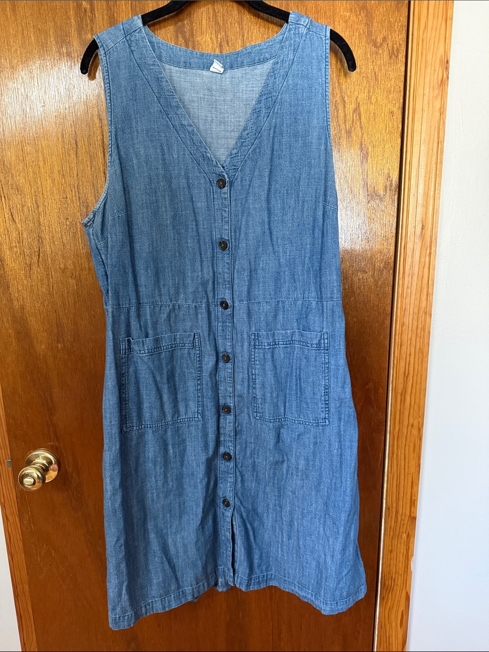 Old Navy Sleeveless Button-Front Denim Dress - Blue